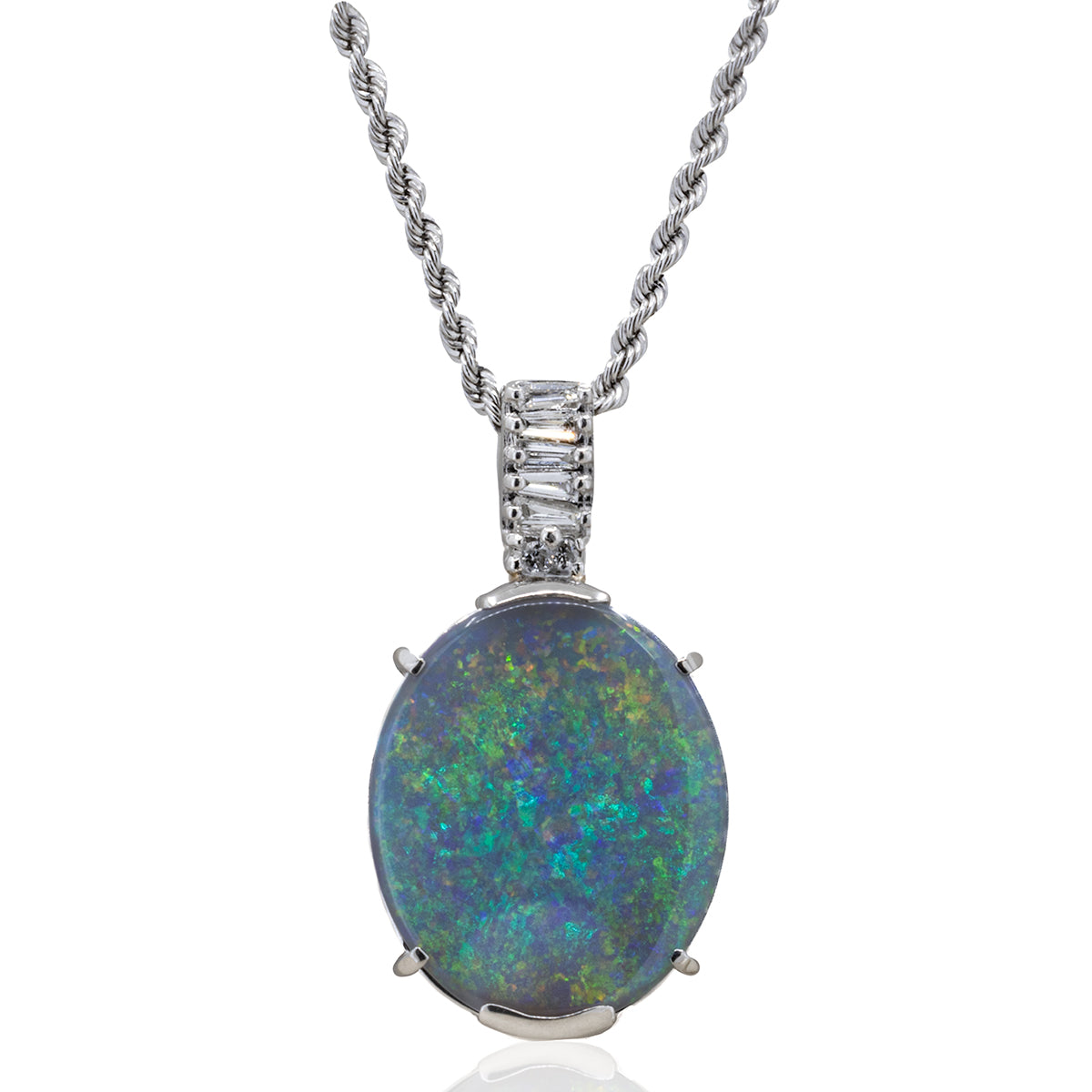 Platinum Opal Pendant