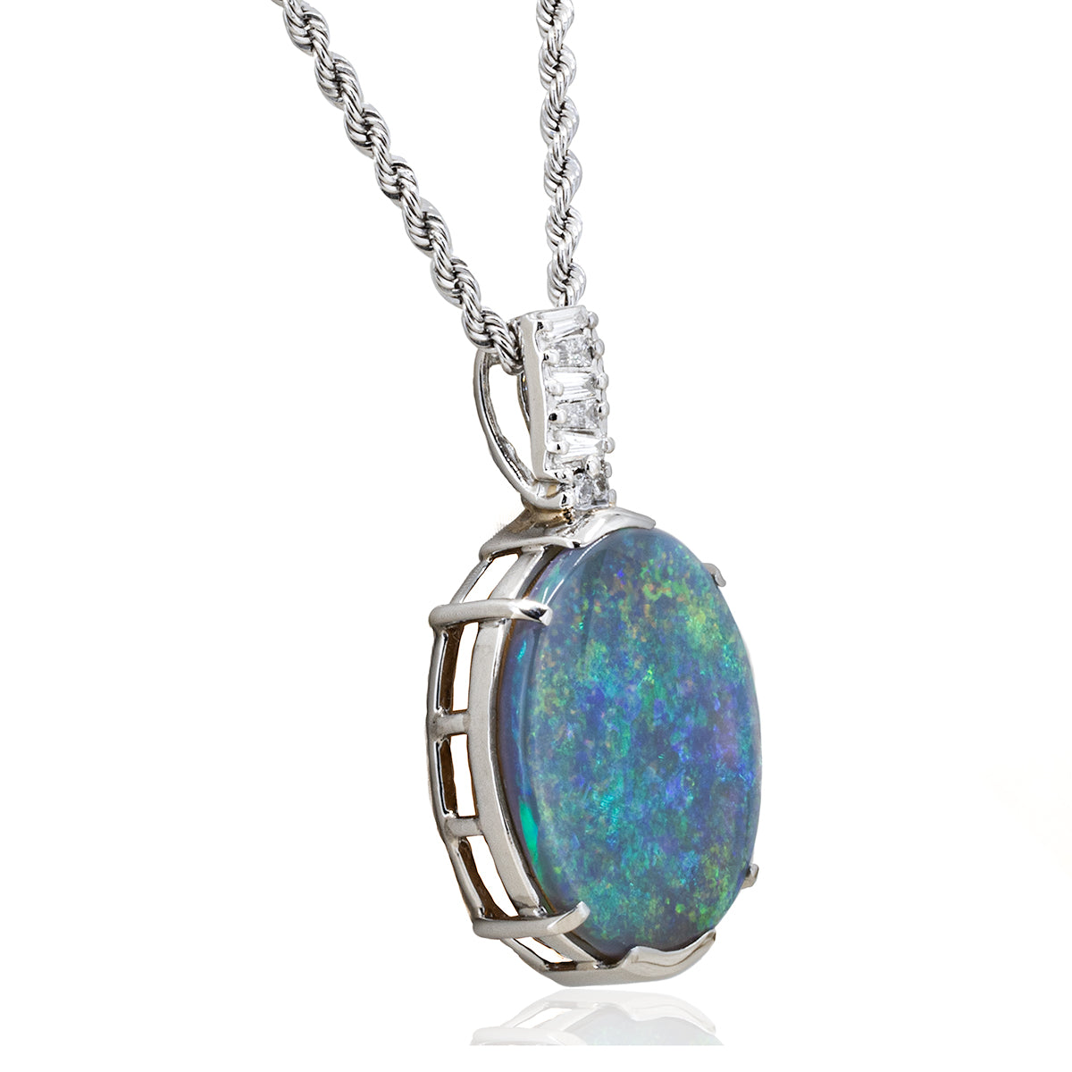 Platinum Opal Pendant