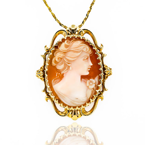 14k Cameo Pendant