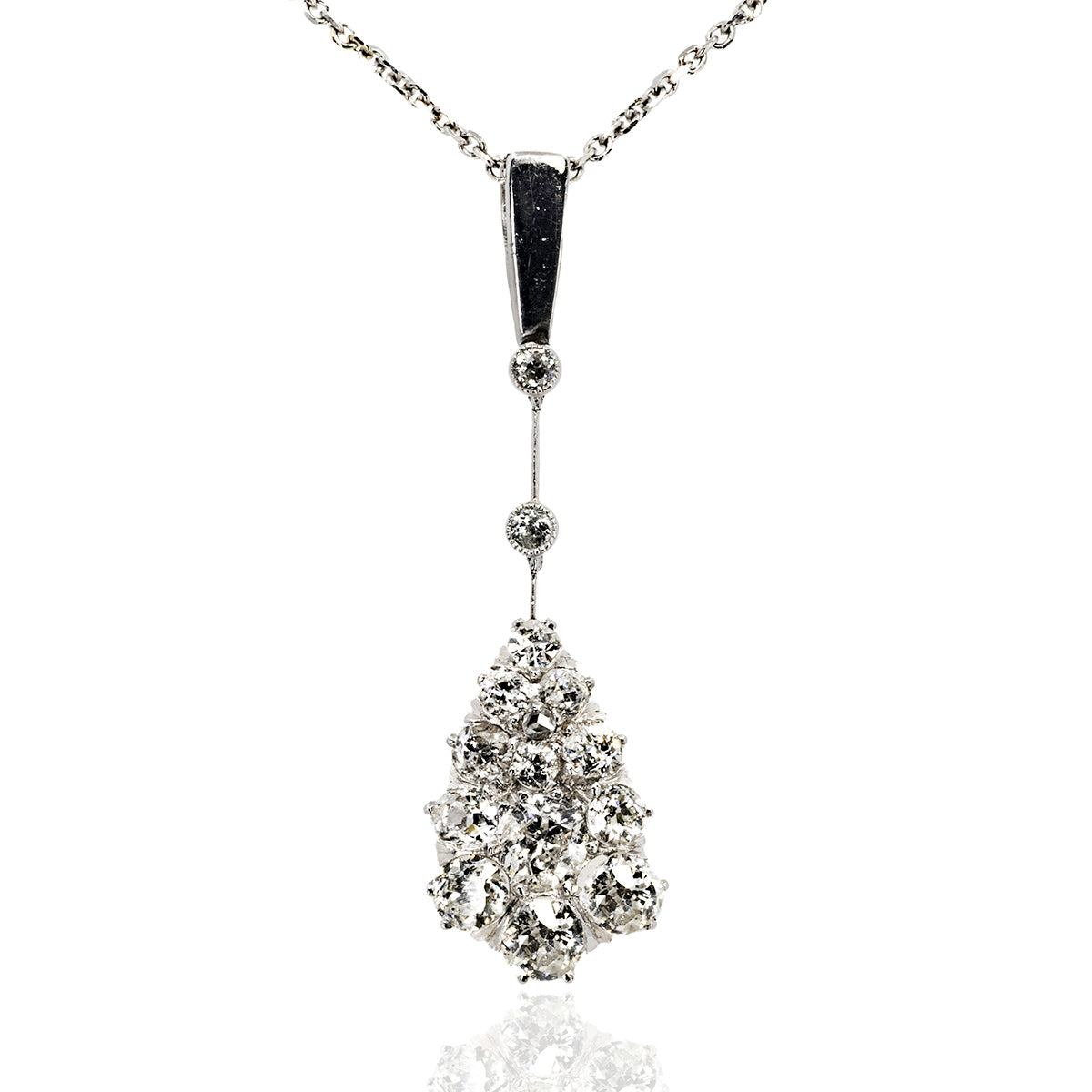 Vintage Platinum Diamond Pendant