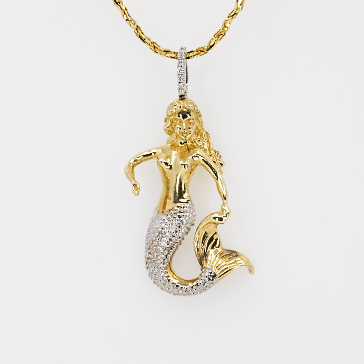 14k Mermaid Pendant