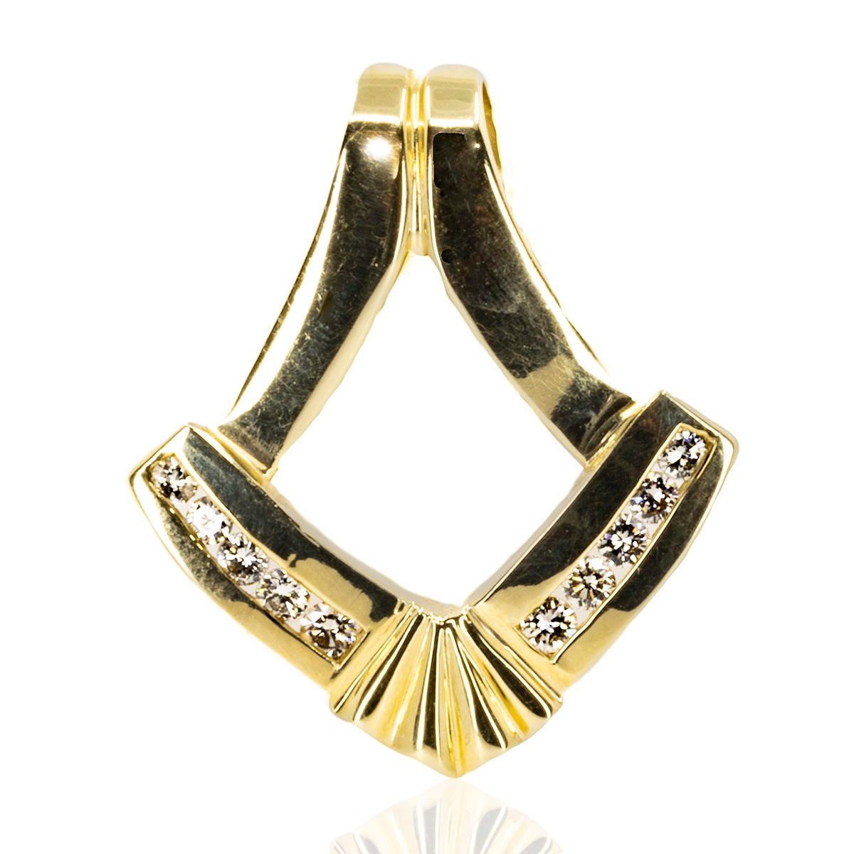 14k Diamond Pendant / Slide