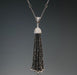 18k Black Diamojnd Tassle Necklace