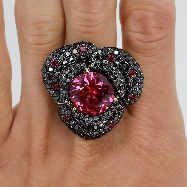 18k Black Diamond Ring