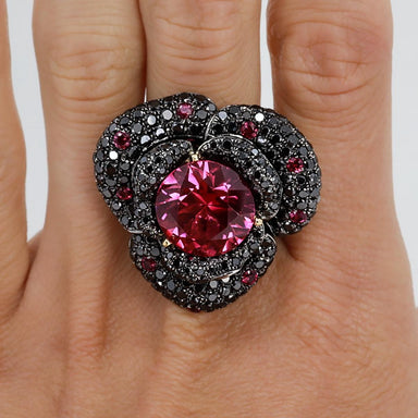 18k Black Diamond Ring