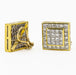 18k Invisible Set Diamond Earrings