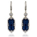 18k Lapis & Diamond Earrings