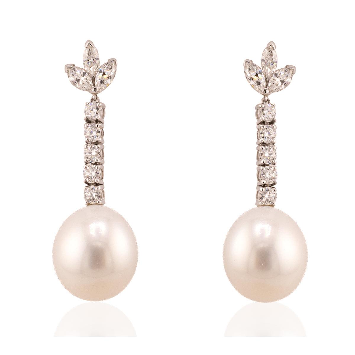 18k Pearl Drop Earrings