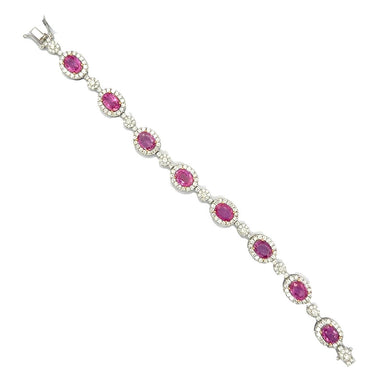 18k Pink Sapphire Bracelet