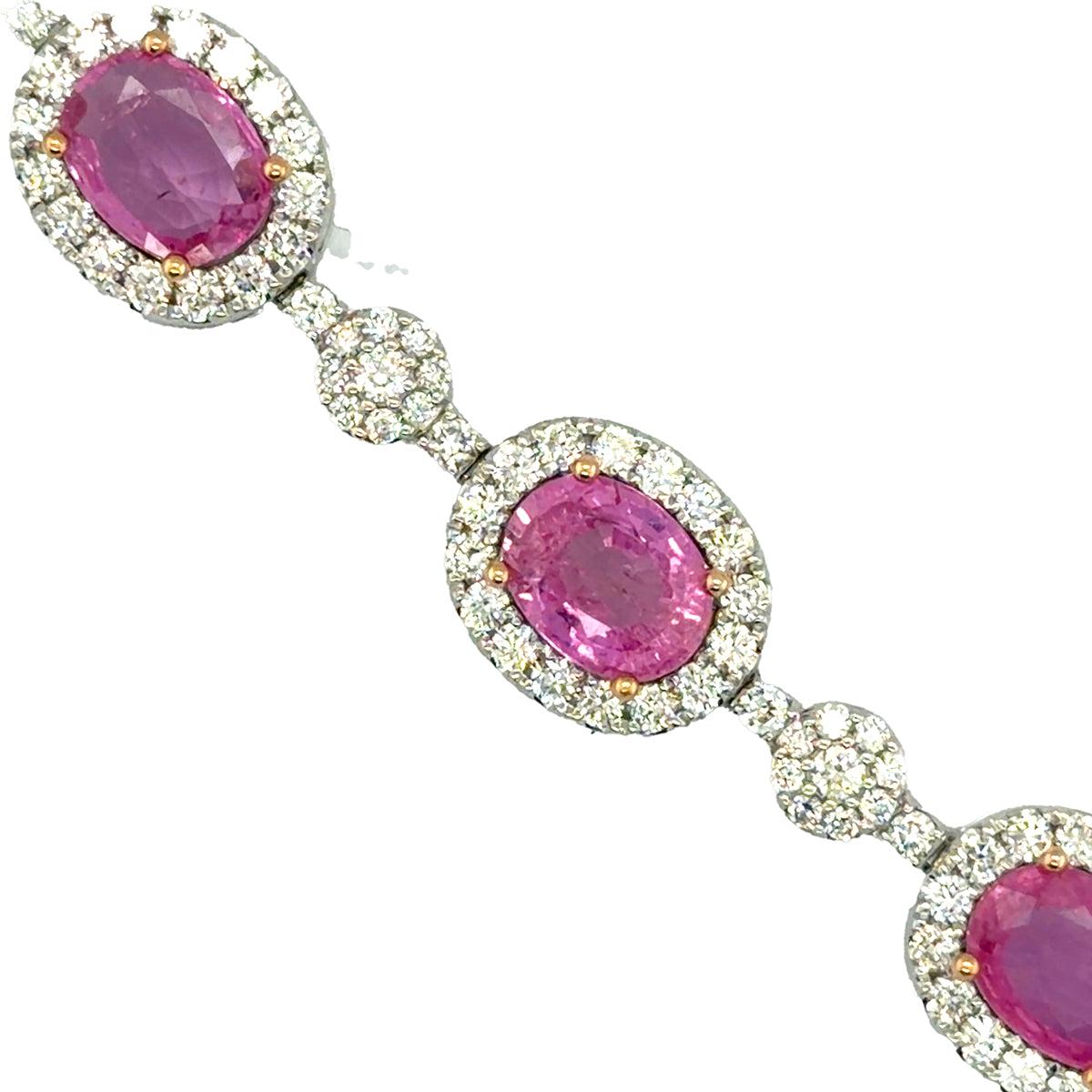 18k Pink Sapphire Bracelet