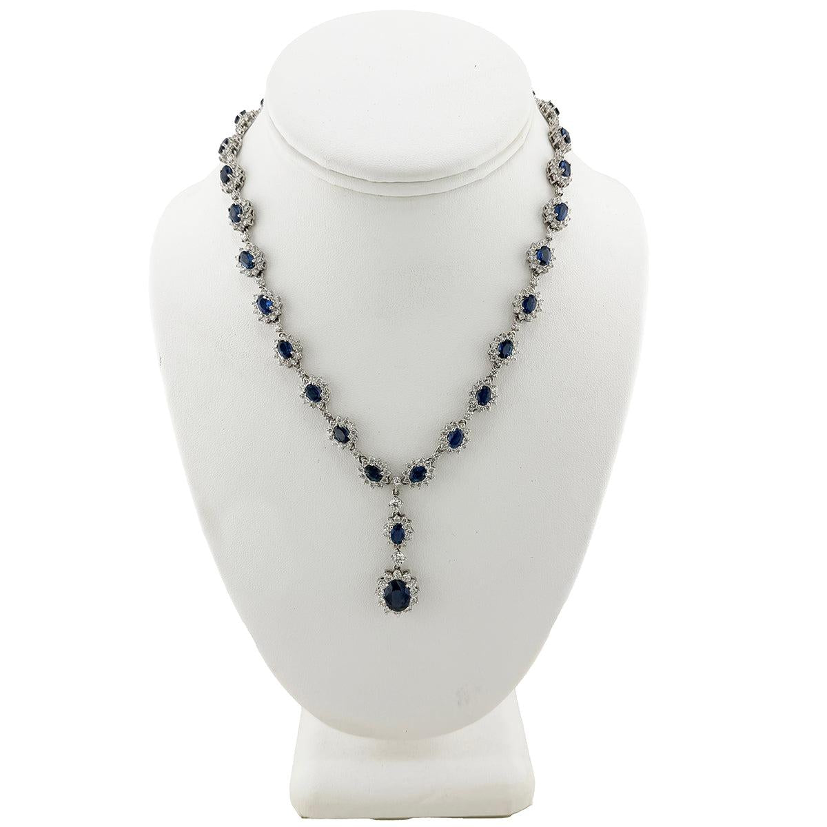 18k Sapphire & Diamond Necklace