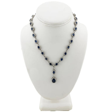 18k Sapphire & Diamond Necklace