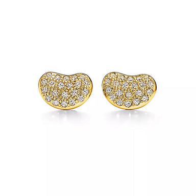 18k Tiffany & Co "Elsa Peretti" Bean Design Earrings