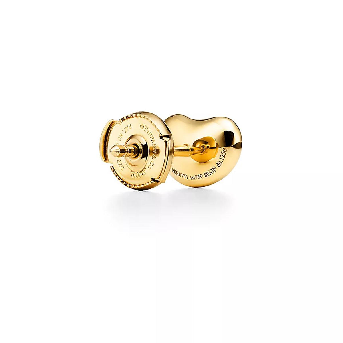 18k Tiffany & Co "Elsa Peretti" Bean Design Earrings