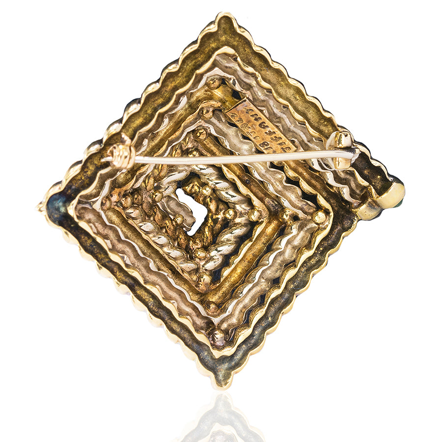 18k Tiffany & Co. Geometric Brooch