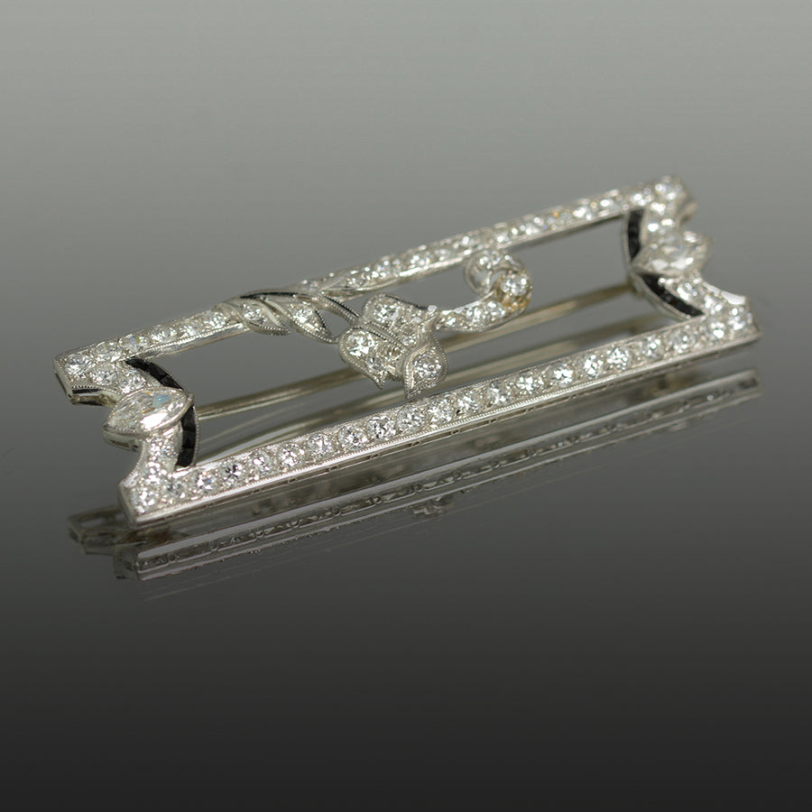 Platinum Art Deco Brooch