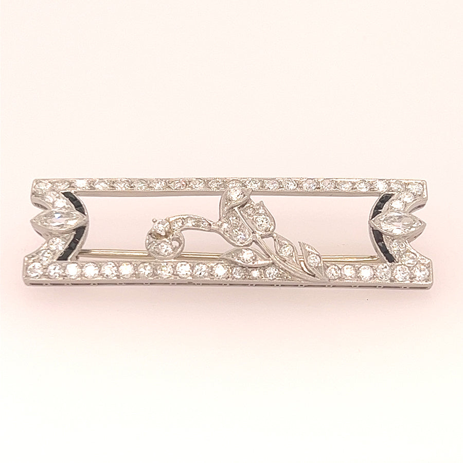 Platinum Art Deco Brooch