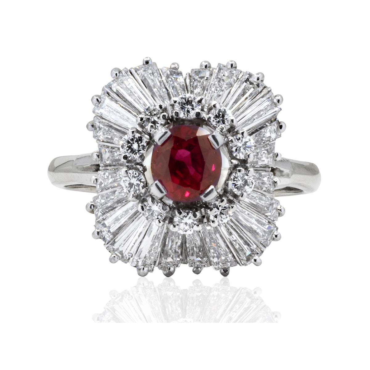 Platinum Ruby Ring