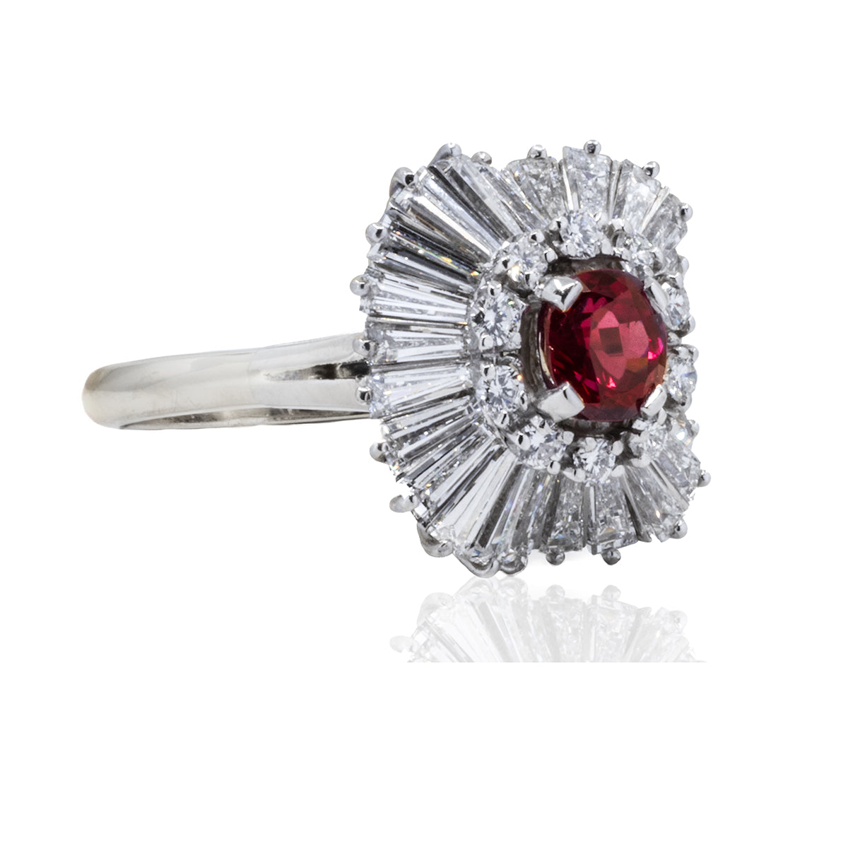 Platinum Ruby Ring