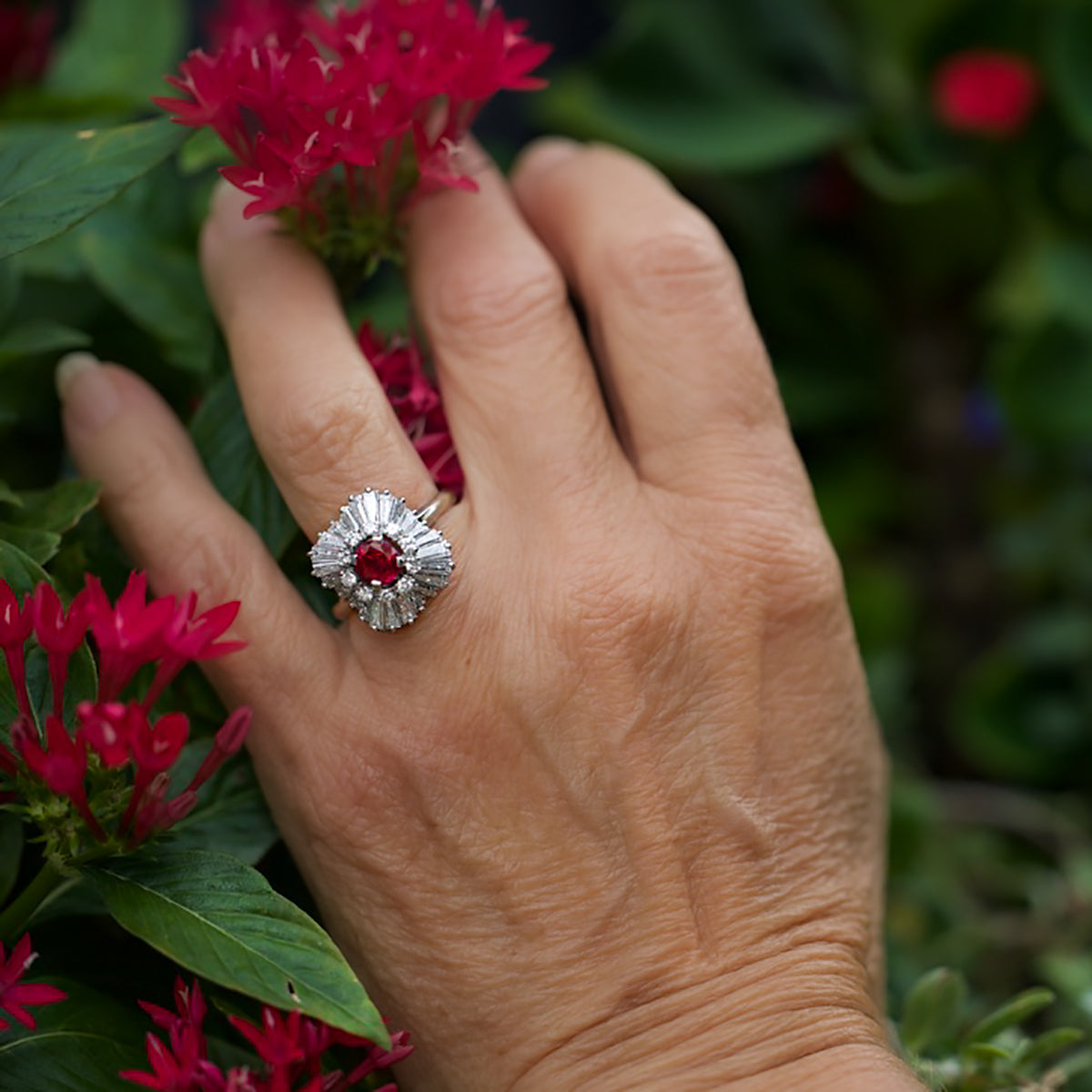 Platinum Ruby Ring