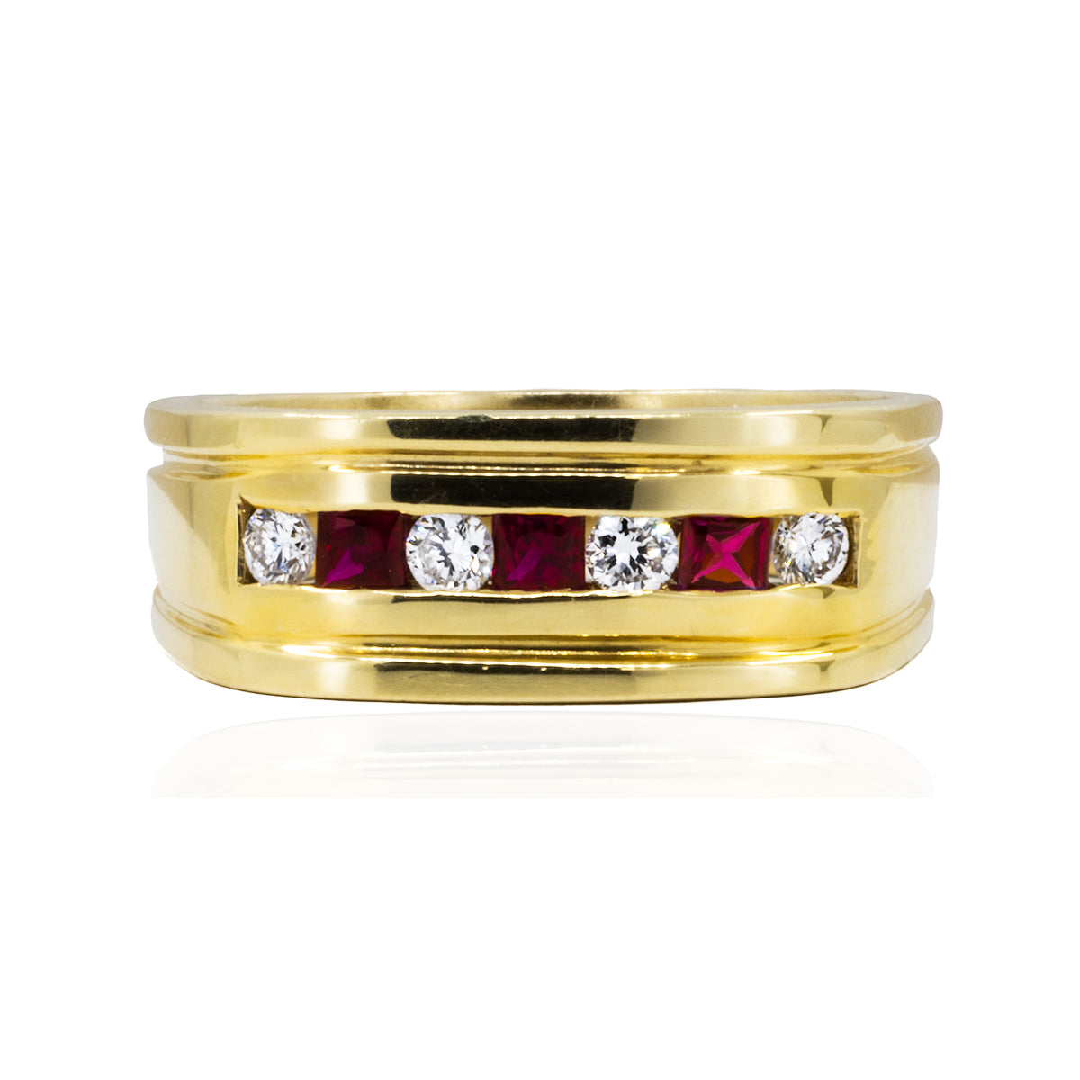 18k Ruby & Diamond Band