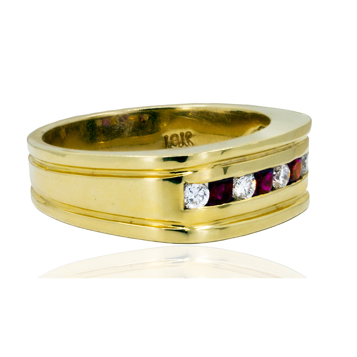 18k Ruby & Diamond Band