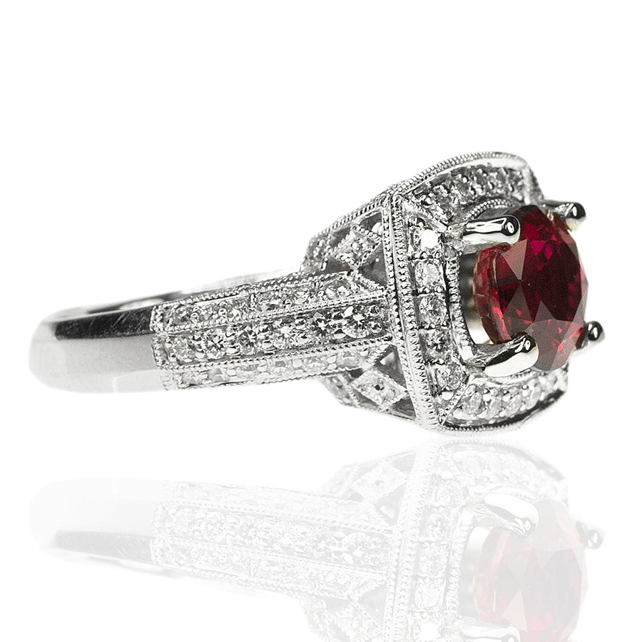 AGL Certified No Heat Ruby Ring