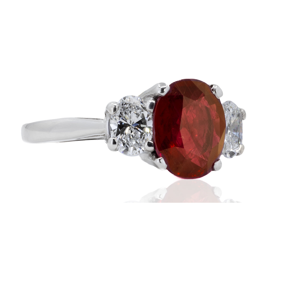 Vivid Red AGL Certified Ruby Ring