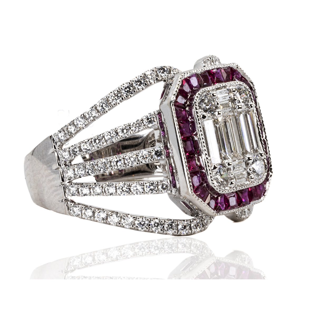 18k Ruby & Diamond Ring