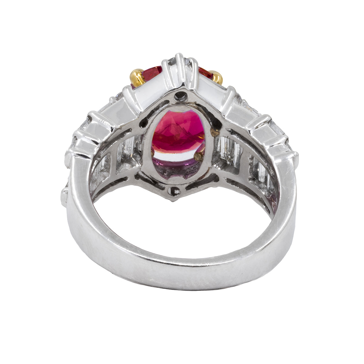 Platinum Burma Ruby Ring