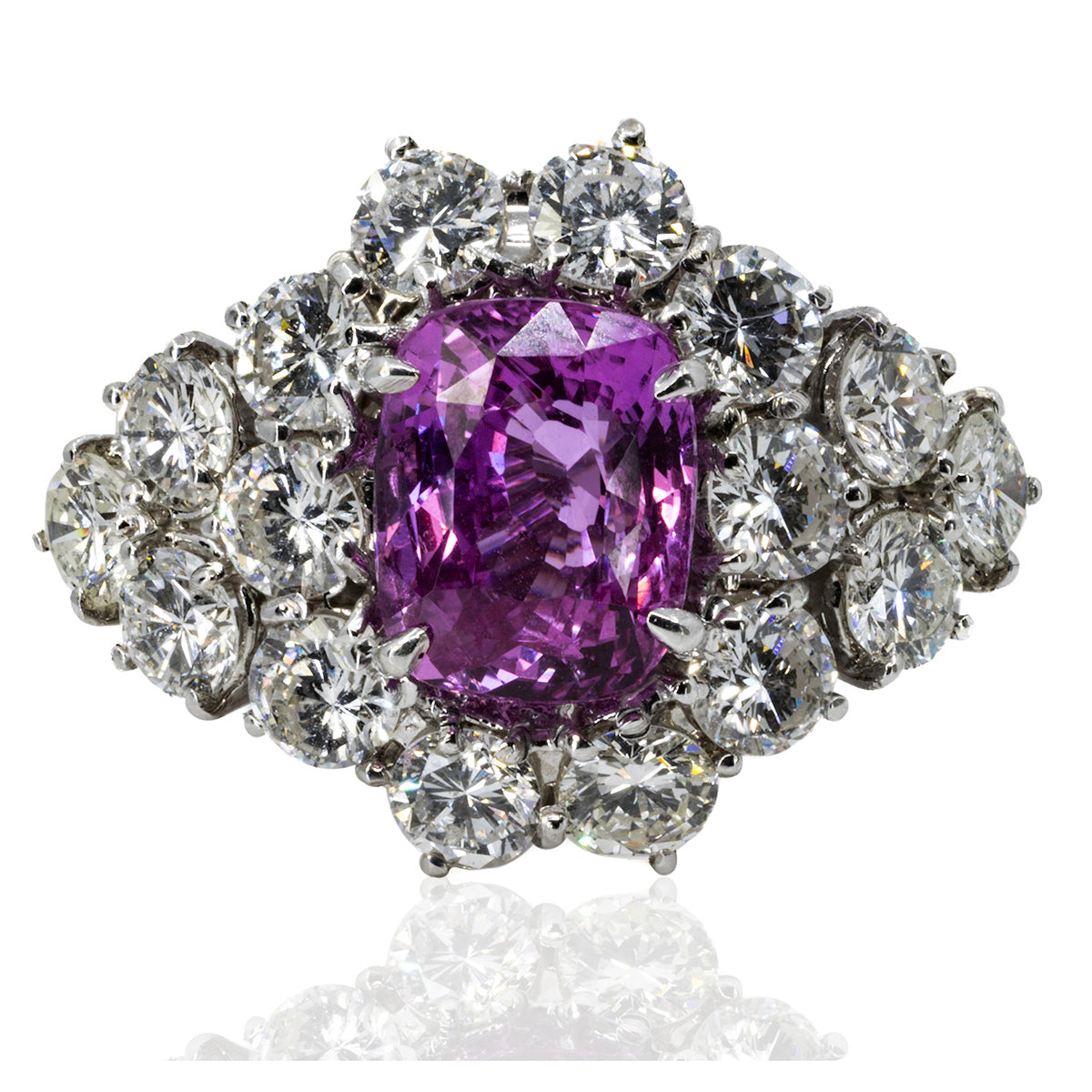 No Heat Pink Sapphire Ring