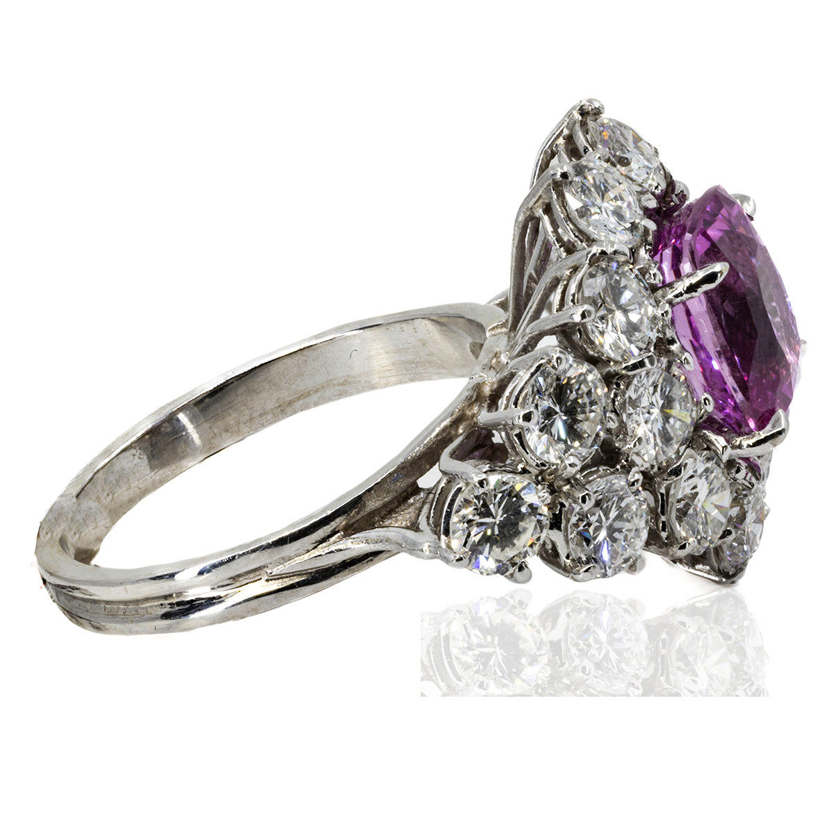 No Heat Pink Sapphire Ring