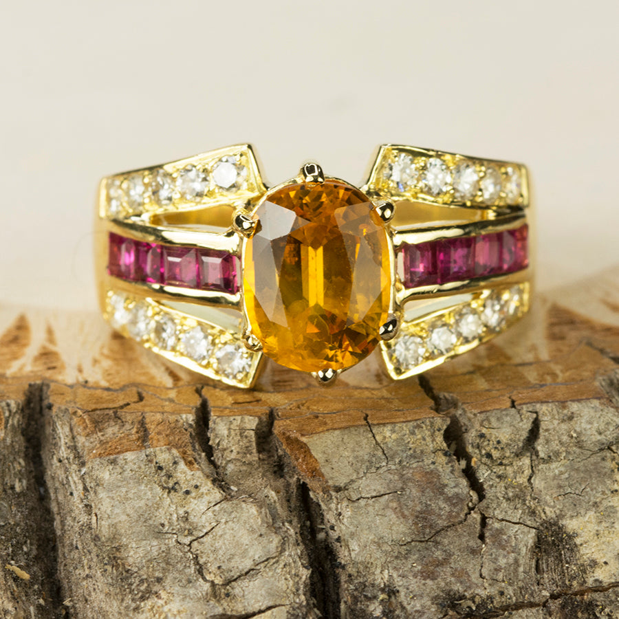 Gold Sapphire Ring