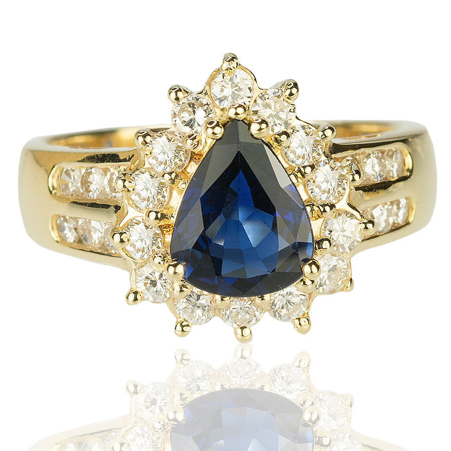 Pear Shape Sapphire Ring