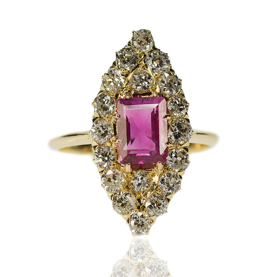 Vintage Pink Sapphire Ring