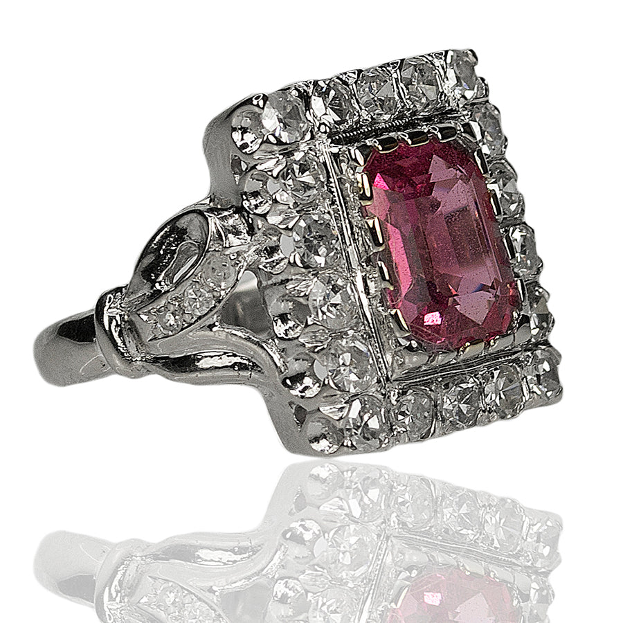 Vintage Pink Sapphire Ring