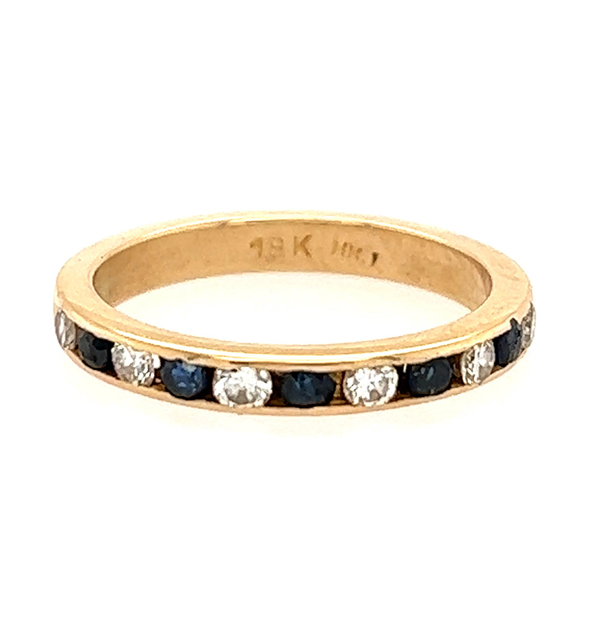 18k Sapphire & Diamond Band