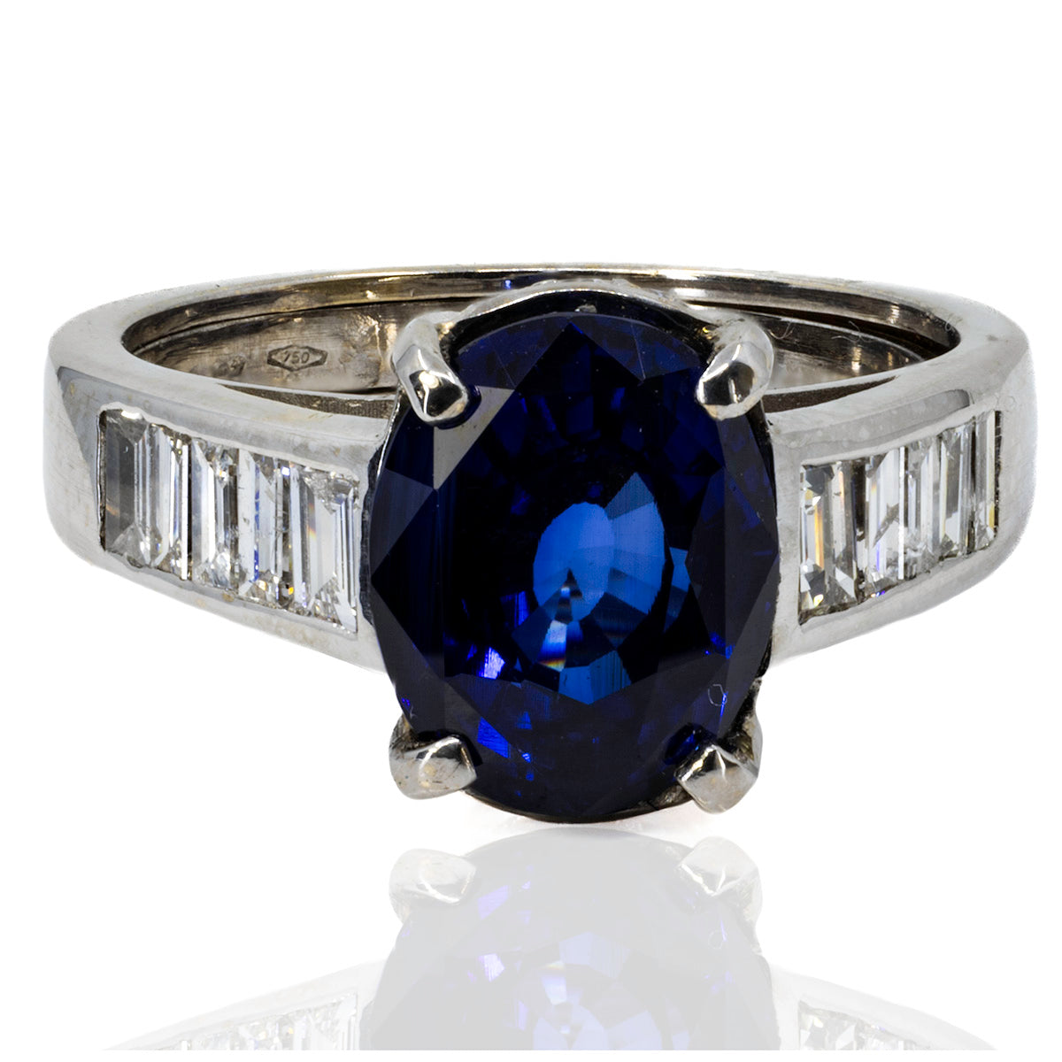 Vivid Royal Blue Sapphire Ring