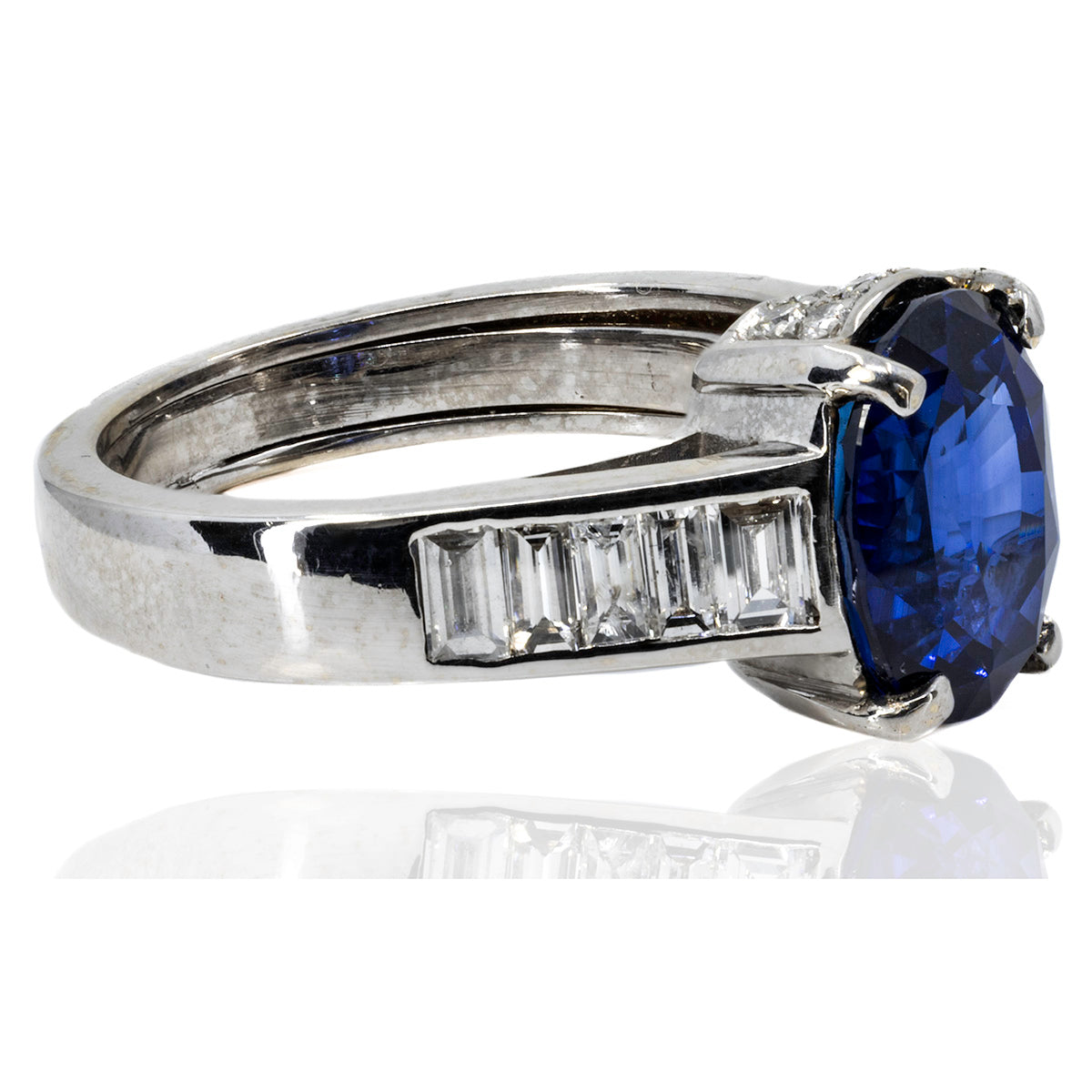 Vivid Royal Blue Sapphire Ring