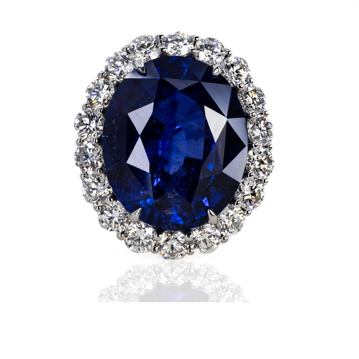 Platinum 20.12 Carat Sapphire Ring