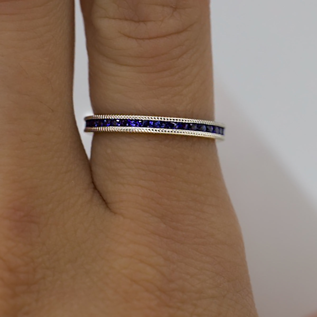 Vintage Sapphire Eternity Band