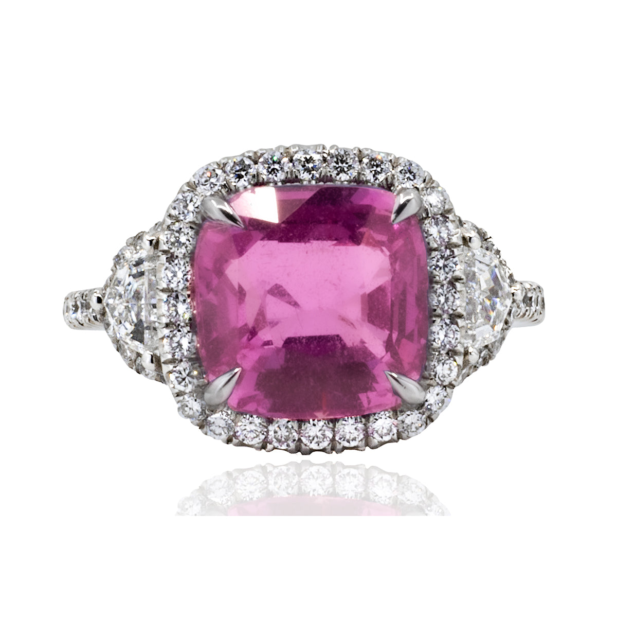 Platinum Pink Sapphire Ring