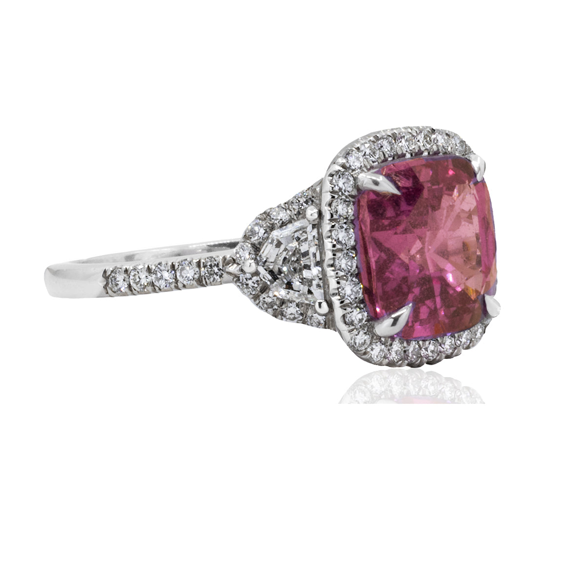 Platinum Pink Sapphire Ring