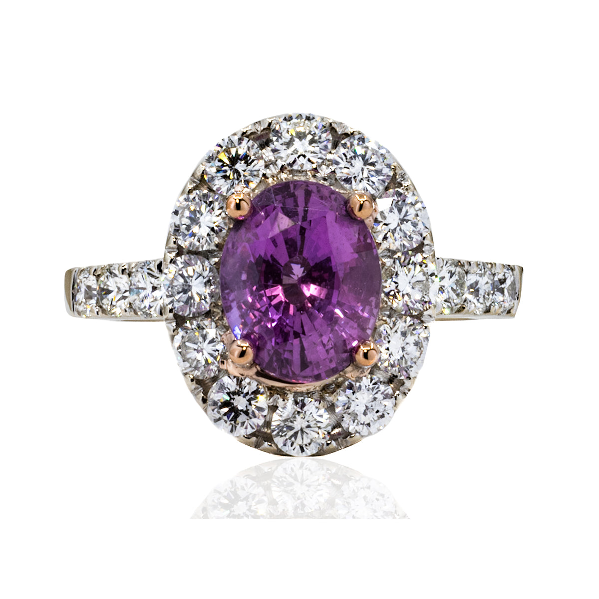 Odella 18k No Heat Pink Sapphire Ring