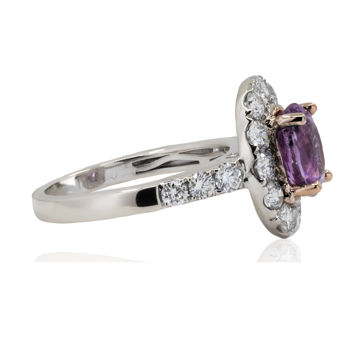 Odella 18k No Heat Pink Sapphire Ring