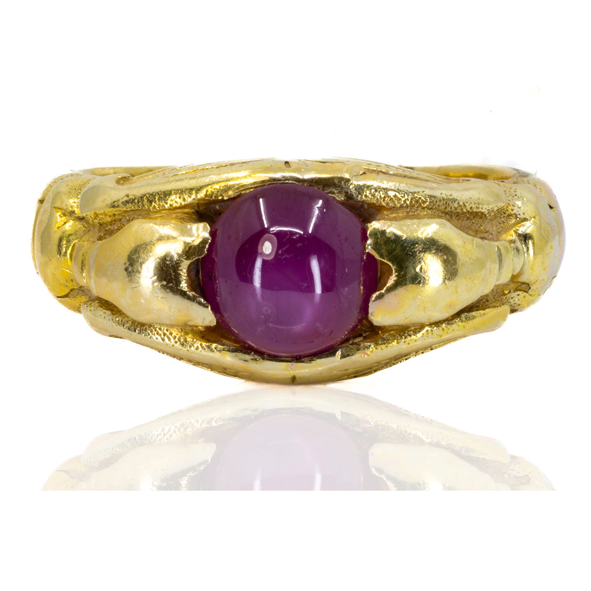 Vintage Burma Star Ruby Ring