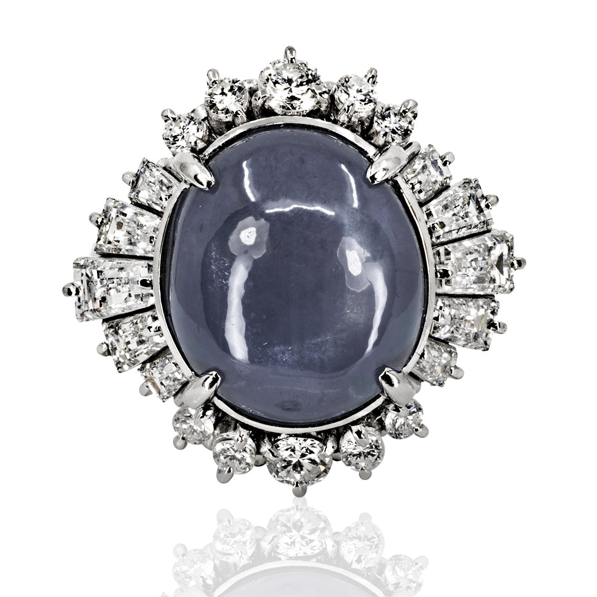 Platinum Star Sapphire Ring