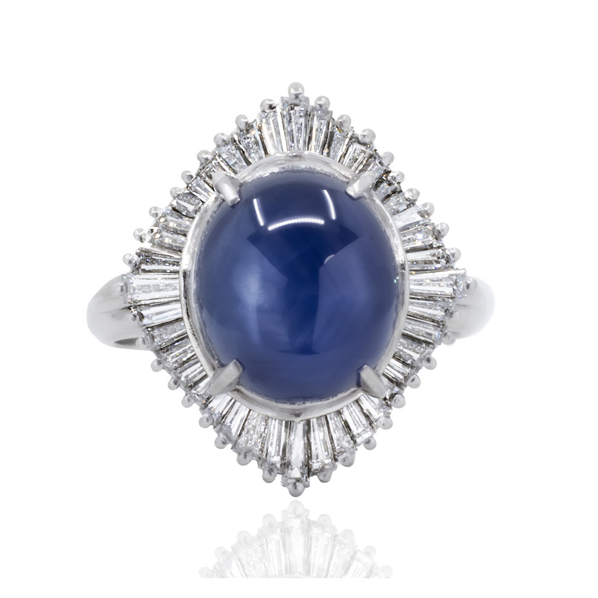 Platinum Gem Star Sapphire Ring