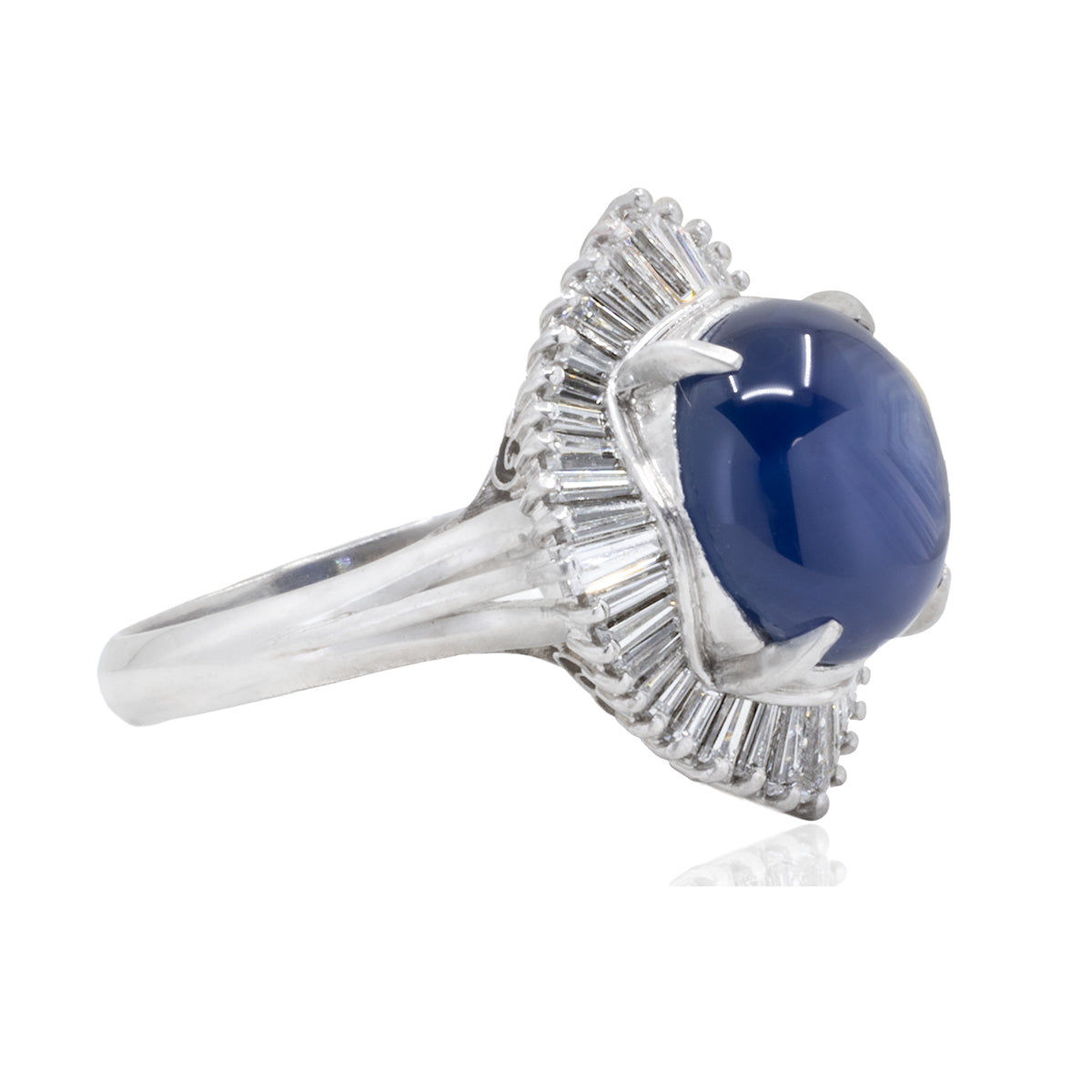 Platinum Gem Star Sapphire Ring