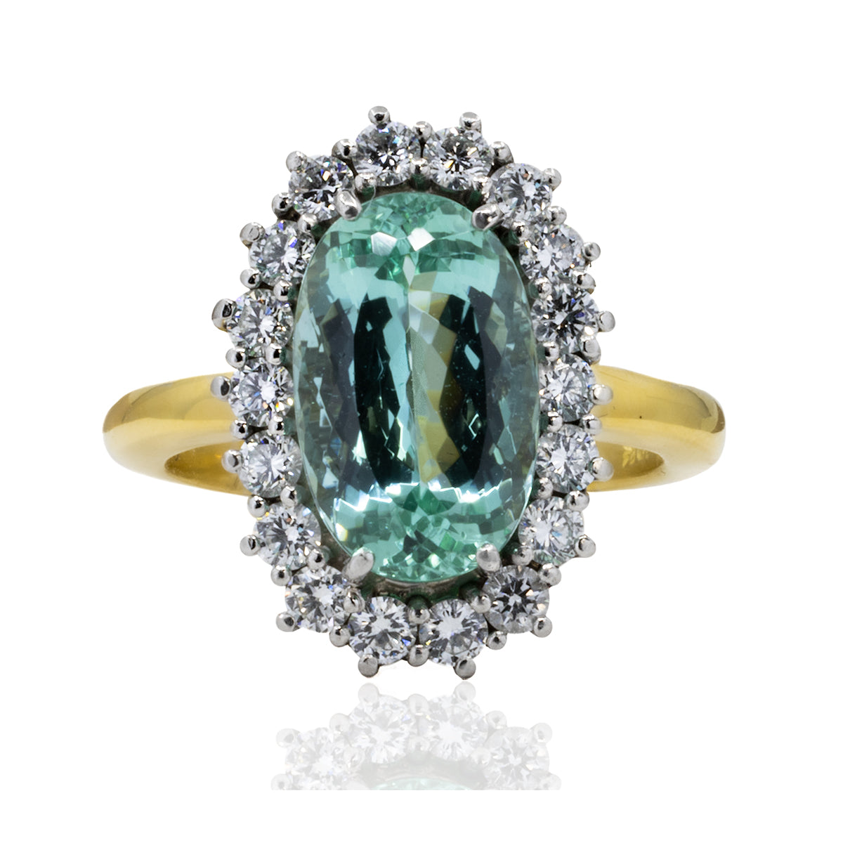 Platinum & 18k Tourmaline Ring